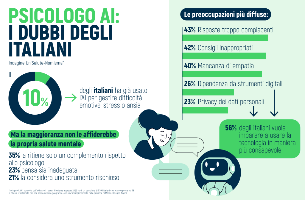 Psicologo AI, un italiano su dieci lo ha già provato Psicologo AI
